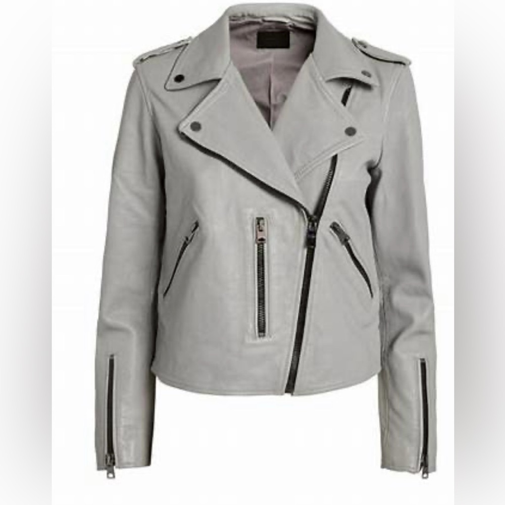 NWOT AllSaints Fern Leather Jacket